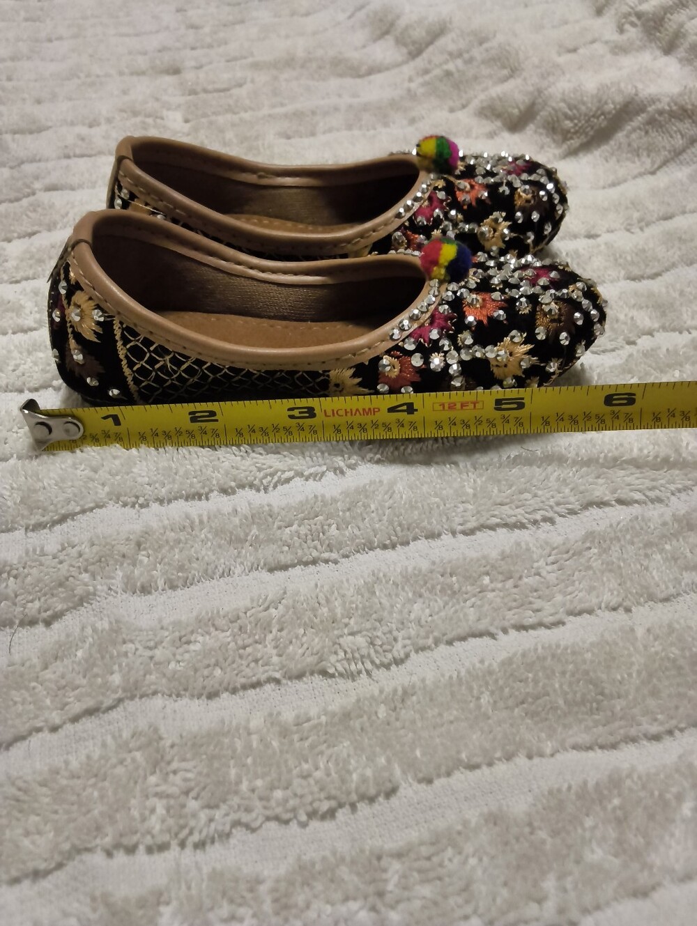 Little Girls Velvet Hand Made Khussa Shoes. From Pakistan